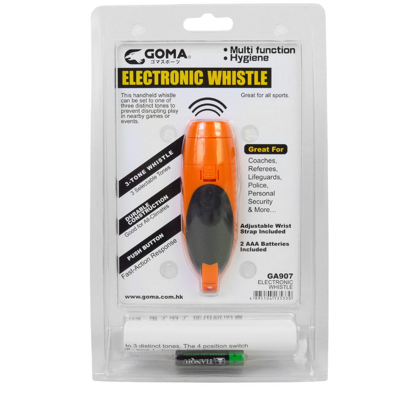 GOMA Electronic Whistle (with batteries) Orange and Black