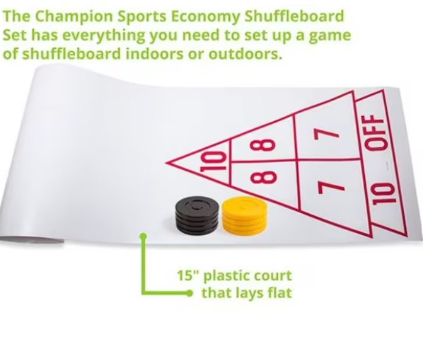 FLOOR SHUFFLEBOARD Medium Floor Shaker Set (Plastic Track 4.7m)