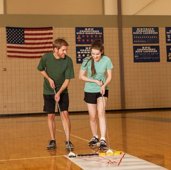 FLOOR SHUFFLEBOARD Medium Floor Shaker Set (Plastic Track 4.7m)
