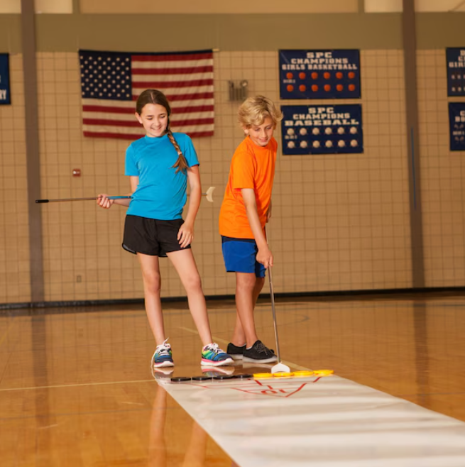 FLOOR SHUFFLEBOARD Medium Floor Shaker Set (Plastic Track 4.7m)