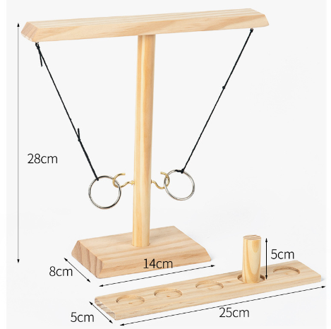 木制抛环套圈桌上游戏Ring Toss Games