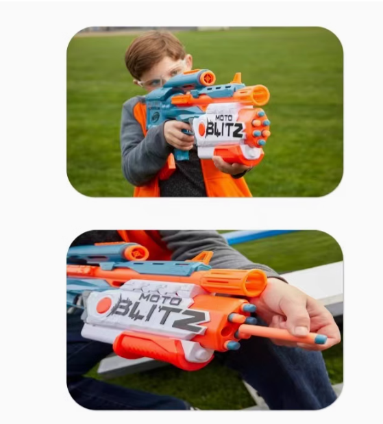 NERF 热火精英2.0 手动加电动软弹枪软弹发射器儿童玩具枪