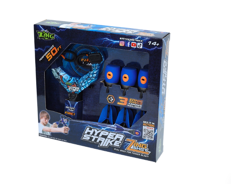 預訂款 Zing彈叉弓飛箭 飛天彈射皮筋玩具(配3支哨子箭)