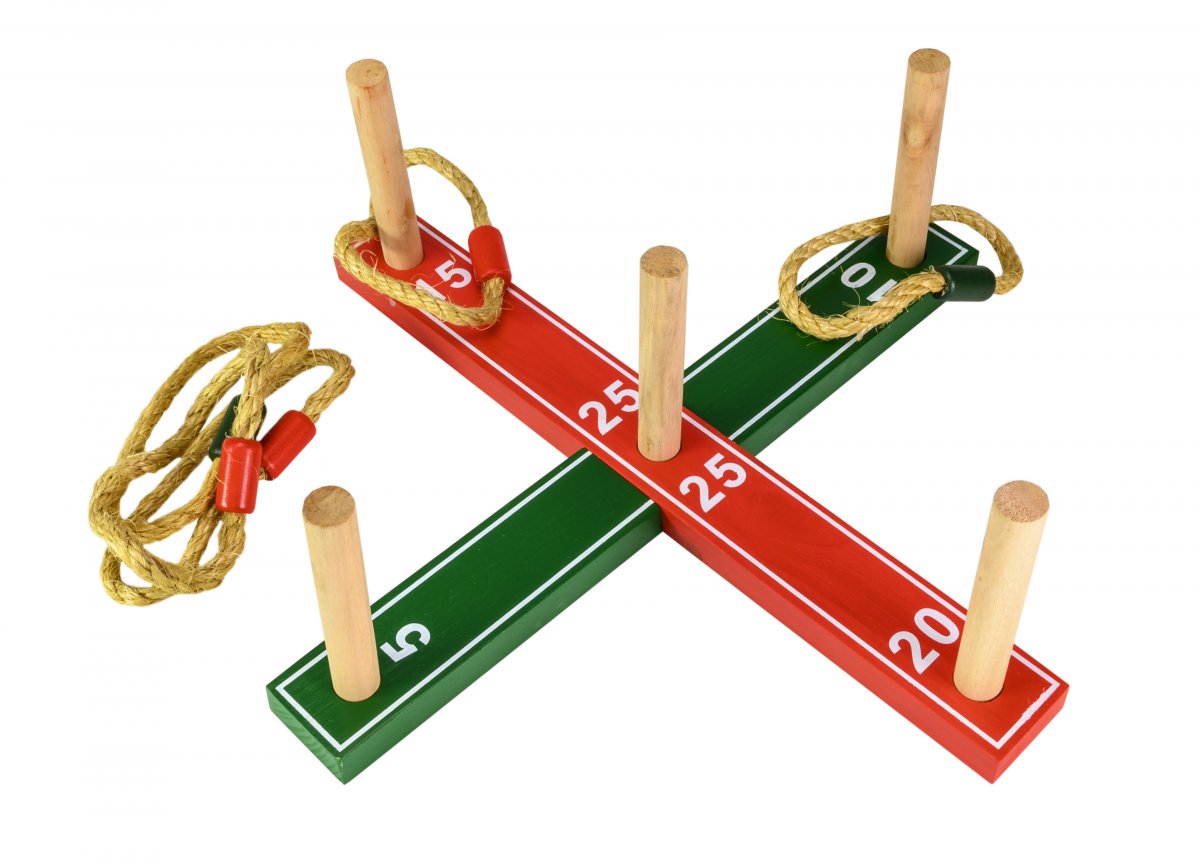 TACTIC-Ring Toss game 木制便携抛环游戏套装