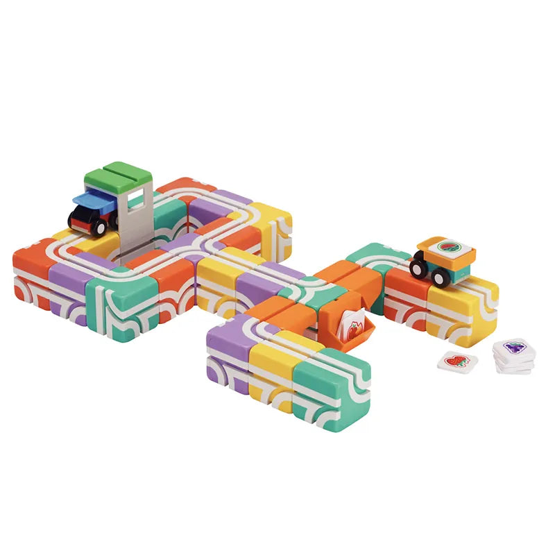 【Taiwan Qbi Exploration Series】2 years old|Little Deliveryman: Mission Learning Group (Online Question Card Version) 32pcs Supermarket Adventures Grocery Mission (Online Challenge Card)