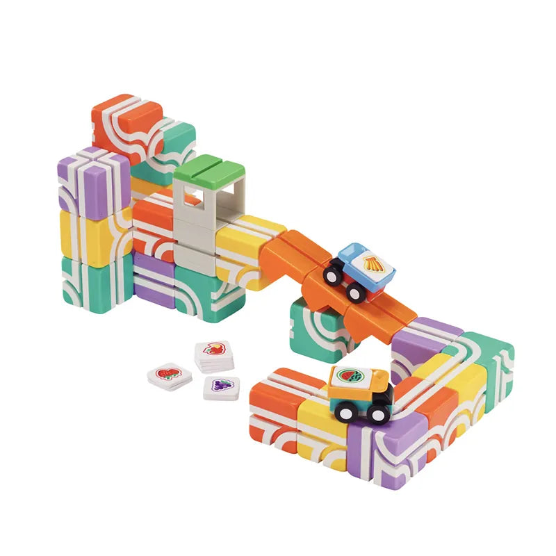 【Taiwan Qbi Exploration Series】2 years old|Little Deliveryman: Mission Learning Group (Online Question Card Version) 32pcs Supermarket Adventures Grocery Mission (Online Challenge Card)