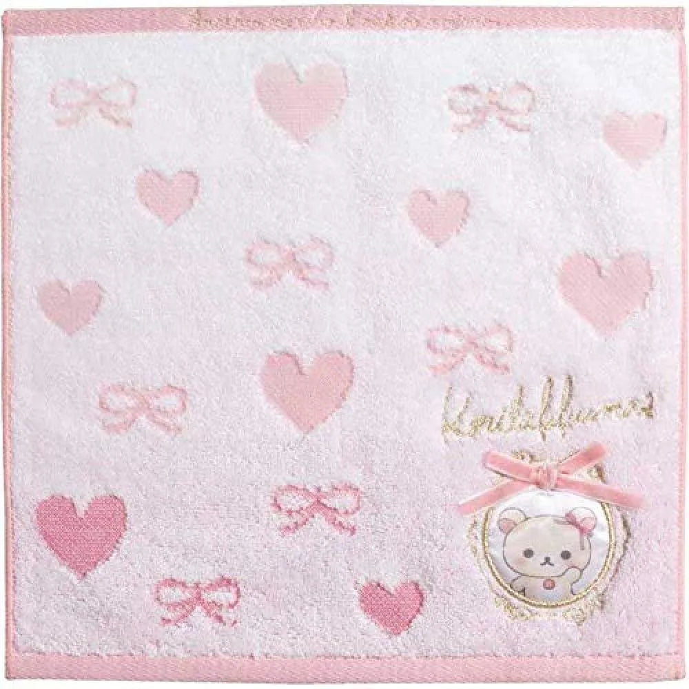 日本轻松熊Korilakkuma 镜中迷你毛巾Korilakkuma 小绣毛巾蓝色/粉色/紫色