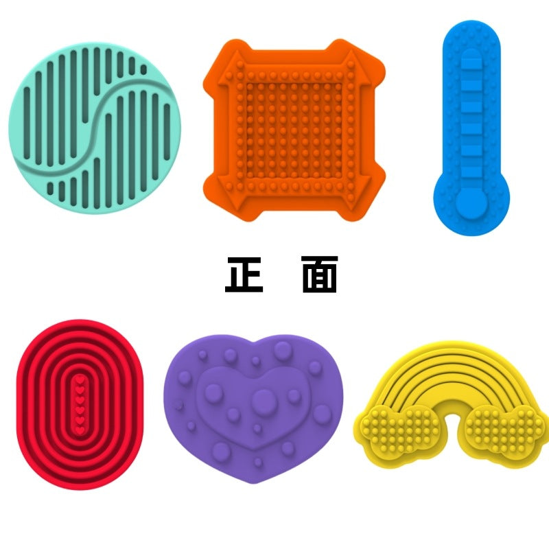 Fidget Toys兒童感官紋理硅膠異形石(6個裝)