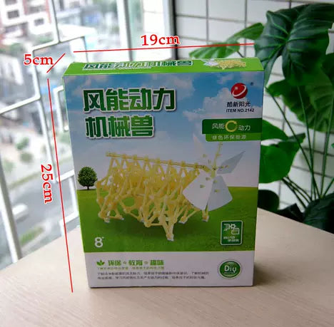 Children's handmade technology small production wind power mechanical beast 25*19*5cm