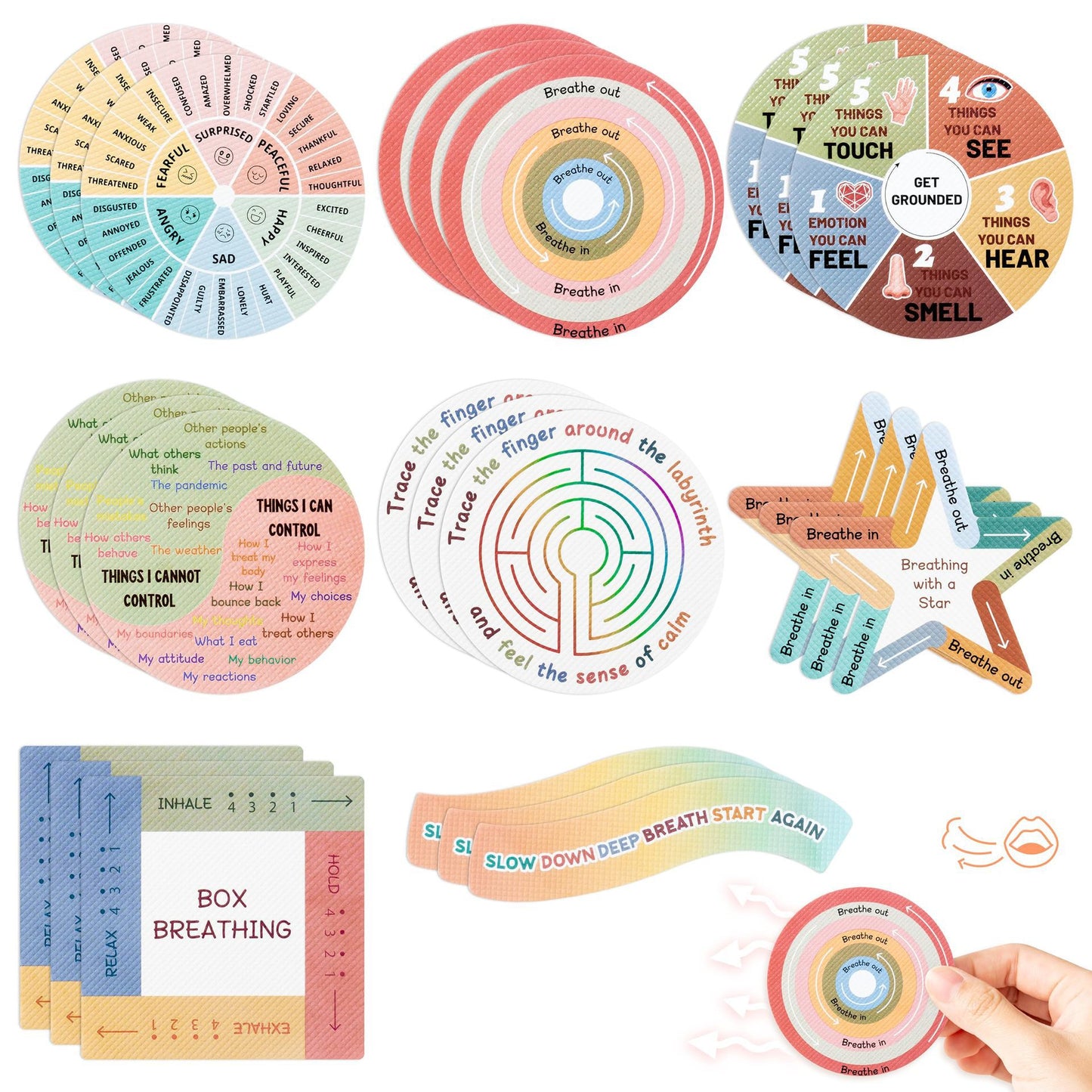 Sensory stickers 8 pieces for students to relieve anxiety