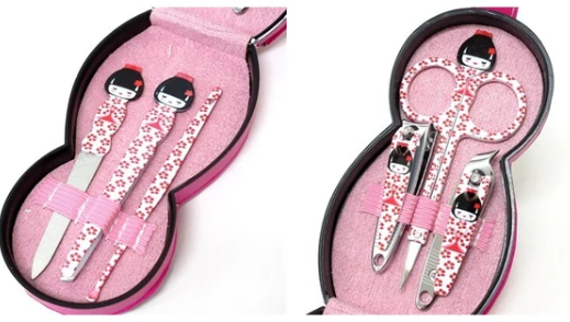 Kimono Kokeshi Nail Clipper Set 和服小芥子指甲刀套装