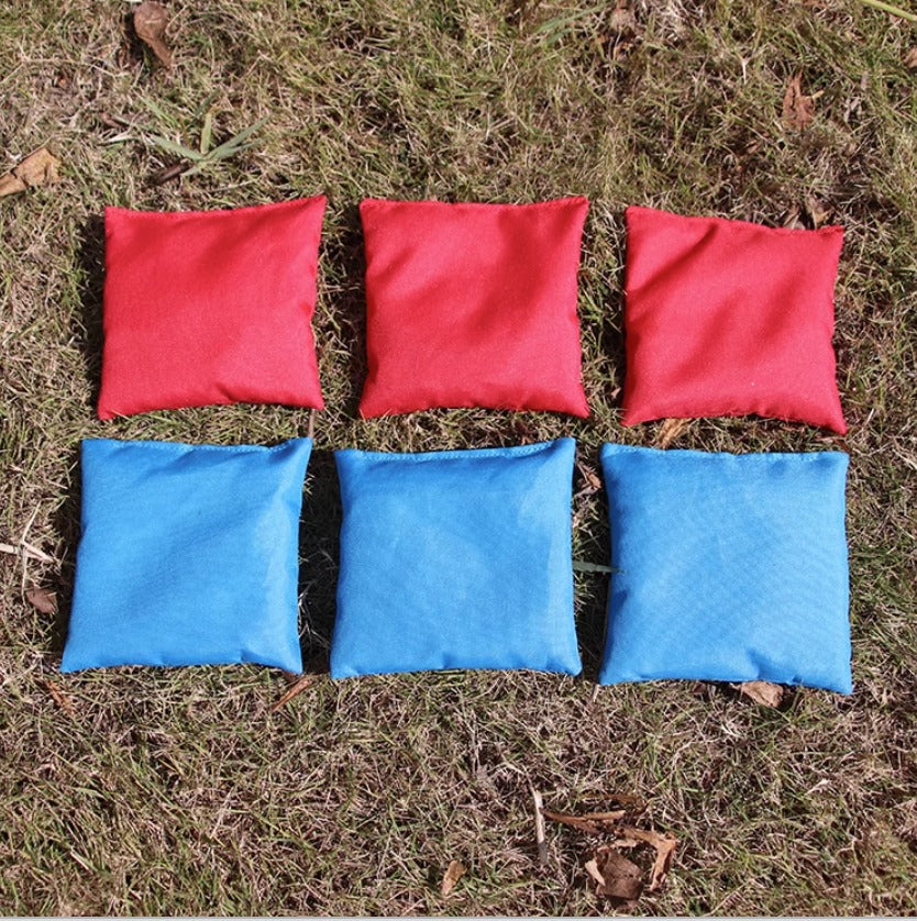 【1蓝+1红】豆袋(适用于中型帆布布袋球和中型木制布袋球) 直径10*10cm