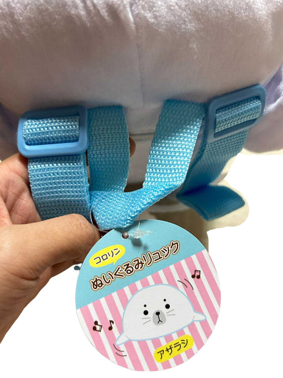 日本迷你肩背包Kororin 海豚毛绒口袋印章动物独特外出包礼物可爱肩带收纳背包