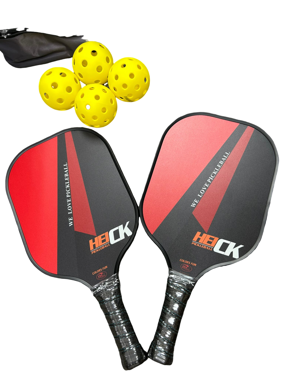 USAPA认证比赛级碳纤维匹克球拍套装(2拍4球1收纳袋) Pickleball