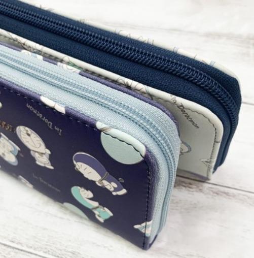 Doraemon long wallet (blue-gray)