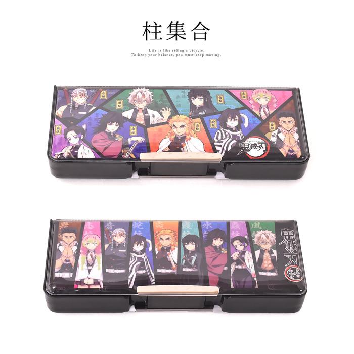 Japanese-made Demon Slayer double-sided pencil case pencil case pencil case multi-function pencil case double-sided pencil case hard pencil case storage box genuine