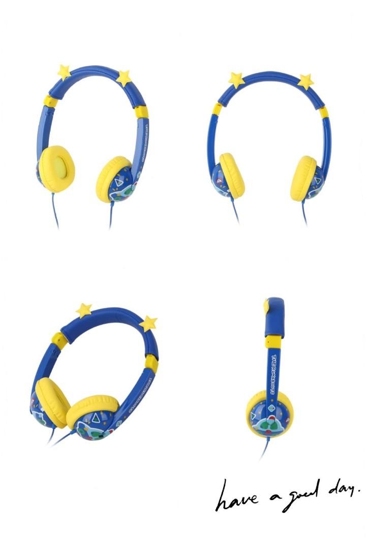 Genuine Sanrio child safety headphones with maximum volume control and line microphone (Cinnamoroll, Little Twin stars, The runabouts)