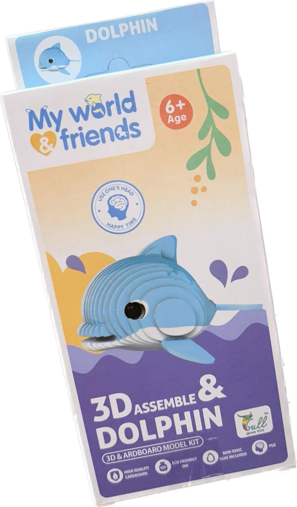 DIY Toys 3d Puzzle Cartoon Animal Shape Learning Puzzle for Kids