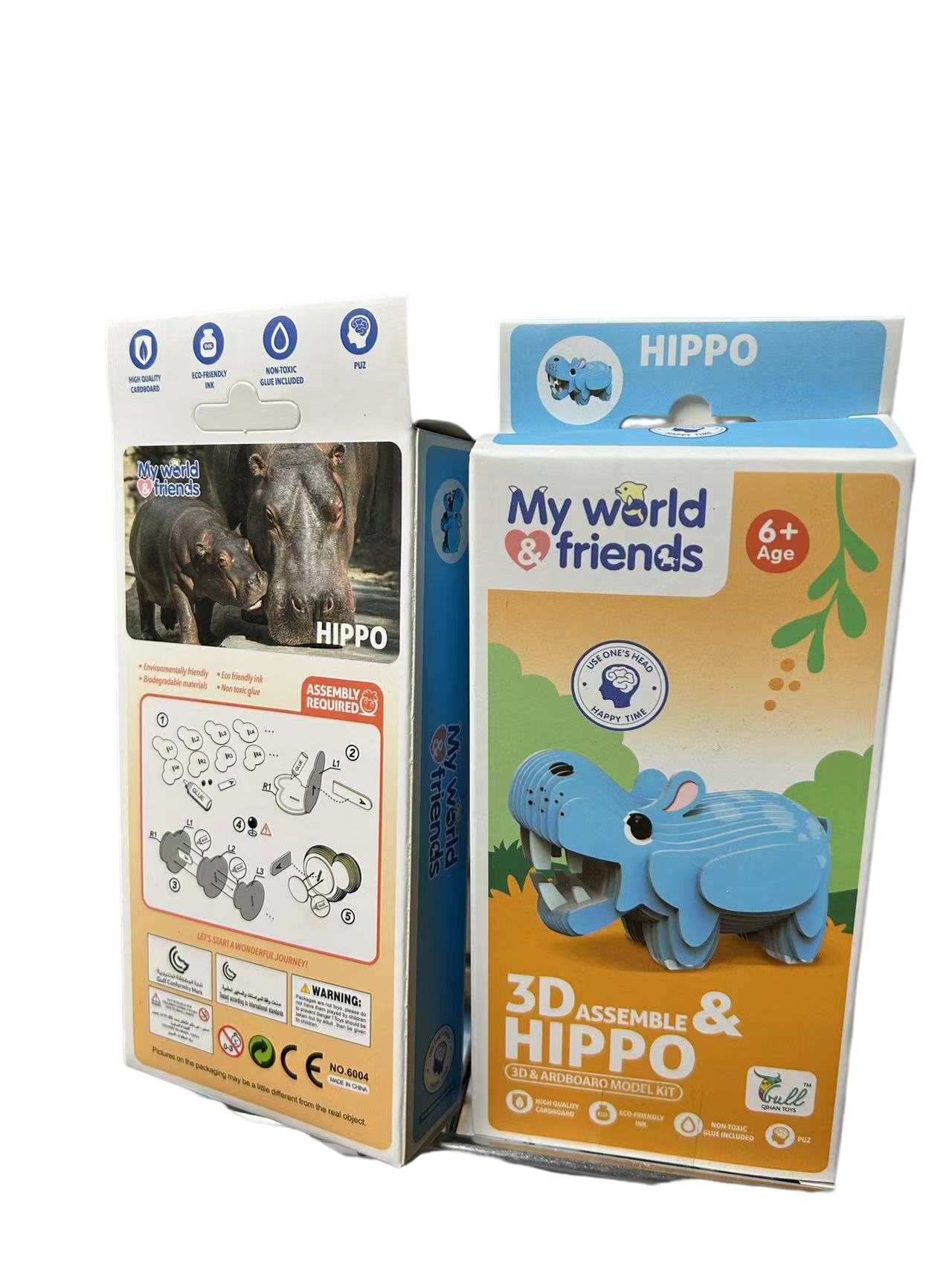DIY Toys 3d Puzzle Cartoon Animal Shape Learning Puzzle for Kids