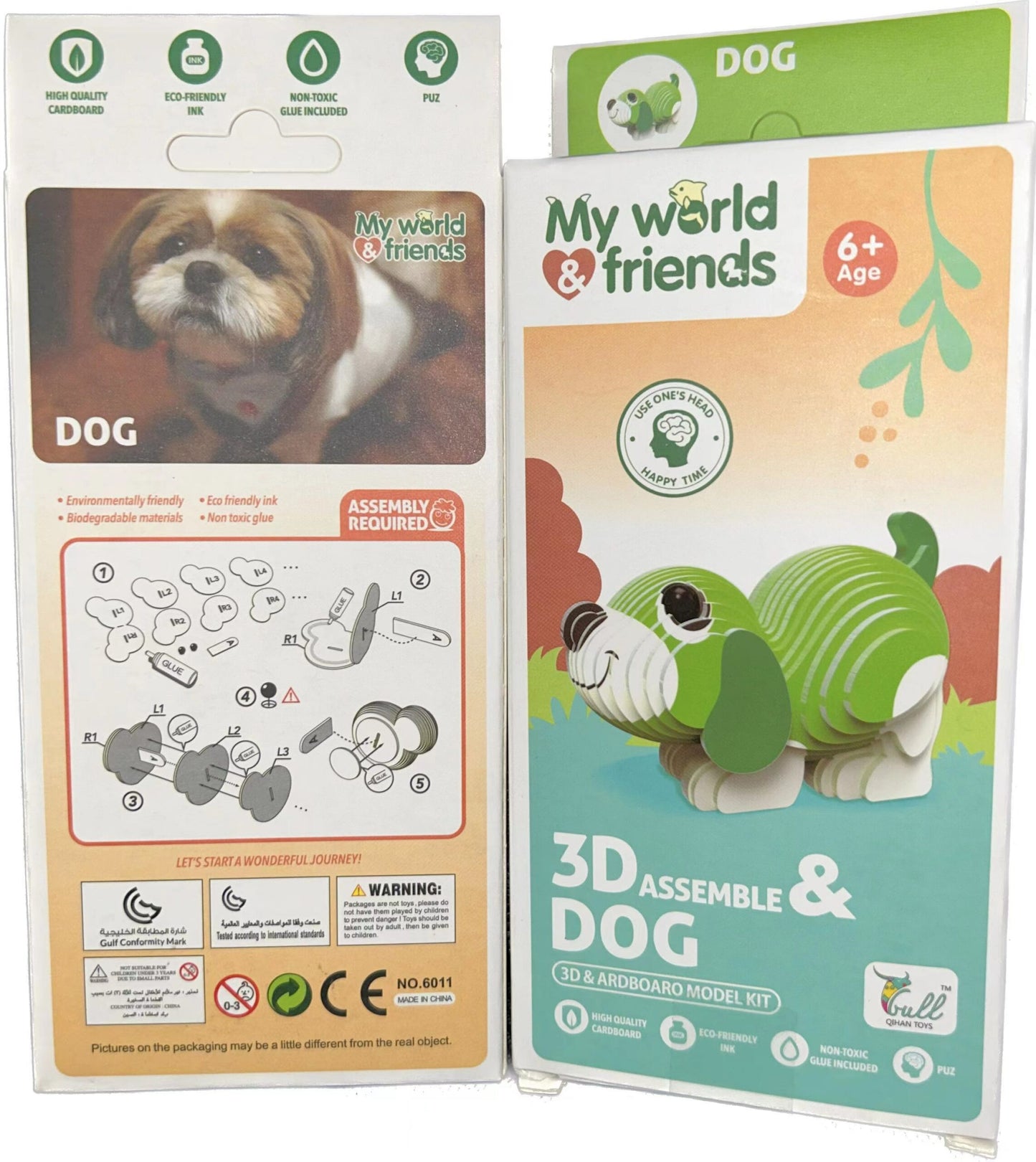 DIY Toys 3d Puzzle Cartoon Animal Shape Learning Puzzle for Kids