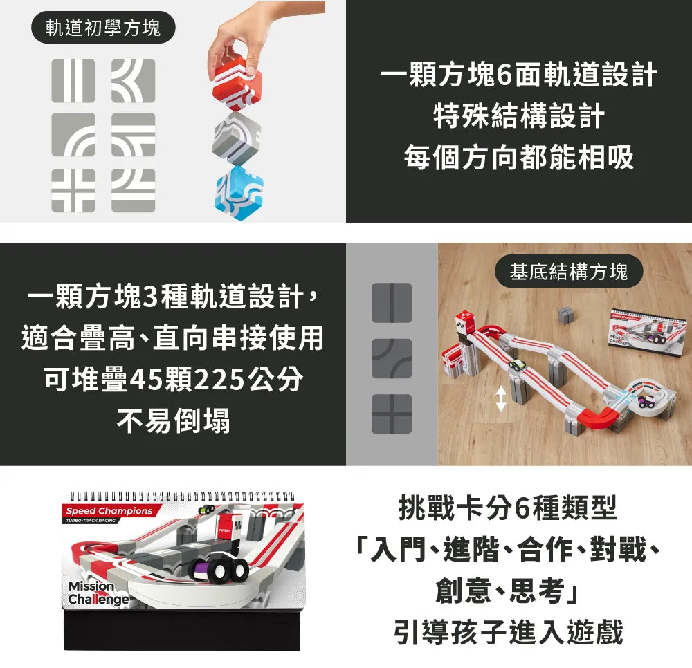 【Taiwan Qbi探索系列】5歲 熱血賽車手+小黑啤慣性賽車+小黑啤聯名挑戰卡(第三季)37pcs Speed Champions + Qbi X Beeru Kids Challenge Cards (3rd Seaon) + Push & Go Beeru Kids Racer x1