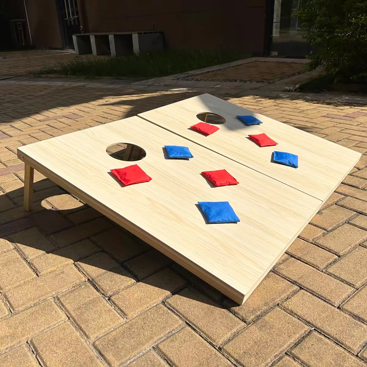 木製長單板 布袋球120x60CM 一塊（配豆袋4個 15cm）