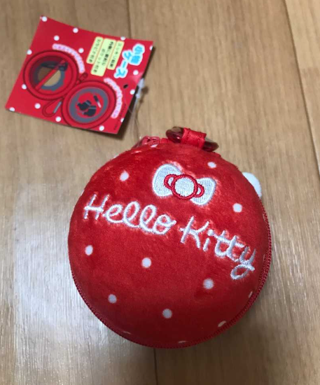 Sanrio Hello Kitty shaped plush zipper hard box jewelry box storage box earphone box