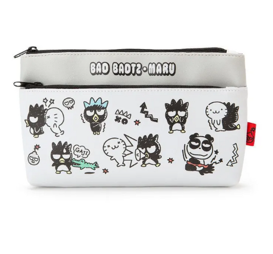 BAD BADTZ-MARU children's pencil case new style cartoon cute large capacity zero wallet new stationery double-layer multi-function pencil case storage bag