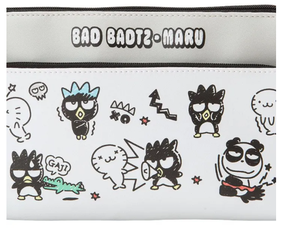 BAD BADTZ-MARU children's pencil case new style cartoon cute large capacity zero wallet new stationery double-layer multi-function pencil case storage bag