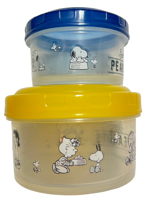 日本PEANUTS家庭用品 Snoopy/史努比風格日本製造午餐盒/飯盒（兩個裝）