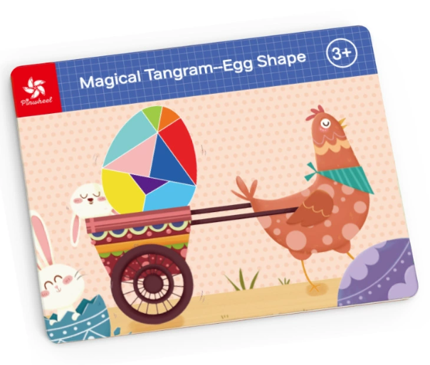 Pinwheel magnetic tangram teaching aids puzzle creative magnetic stickers [recommended for 3 to 6 years old]
