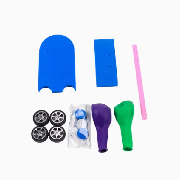 【STEAM兒童動手系列】氣球動力車 DIY實驗器材