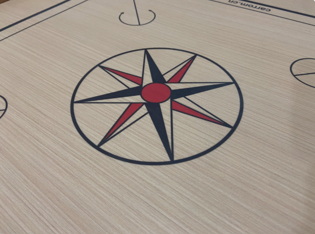 中型克朗球桌原木色套装对战游戏88*88 CM +19棋