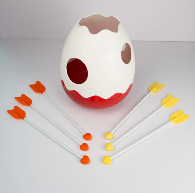 Tumbler tossing pot and arrow toy set parent-child team game
