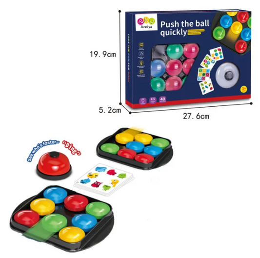 【趣味桌遊】Push The Ball Quickly | 瘋狂推推樂 | 卡片對對碰 | 益智思維訓練 | 家庭遊戲