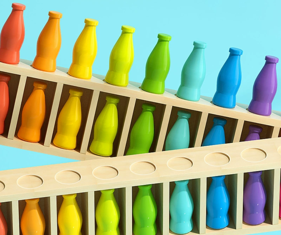 趣味瓶配對 飲料配對遊戲 記憶訓練 邏輯思維 動手能力 幼兒教育 31x5x8cm