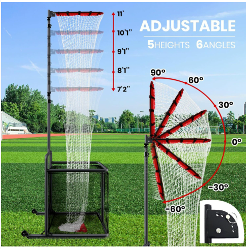 預訂款 便攜式可調節排球訓練網 傳球網（帶集球兜）91*18*30CM