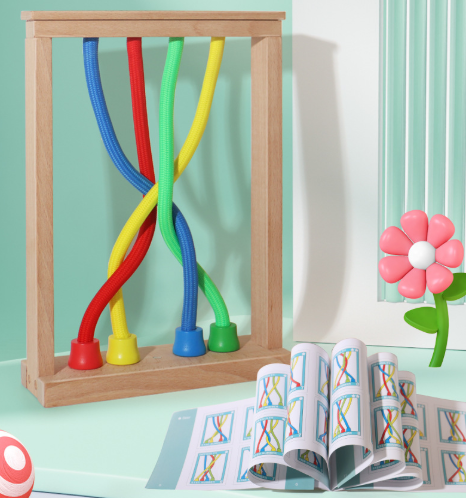 親子互動 木製解繩智力教育玩具 訓練邏輯思維33.5*25*8.5cm