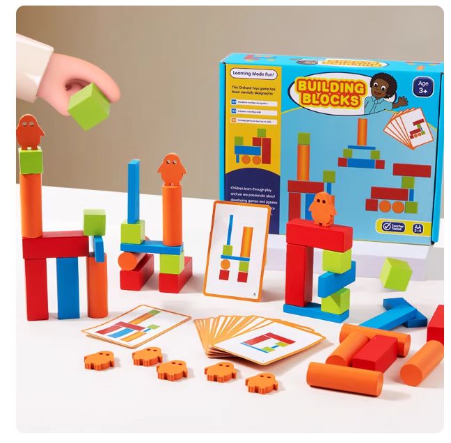 親子考反應 企鵝建築拼搭積木