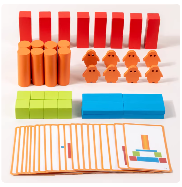 親子考反應 企鵝建築拼搭積木