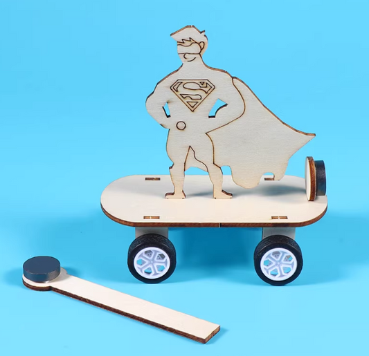 【STEAM兒童動手系列】DIY磁力超人小車科學實驗材料包