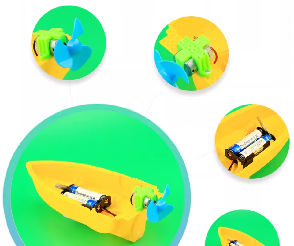 【STEAM兒童動手系列】空氣動力快艇DIY科學實驗器材