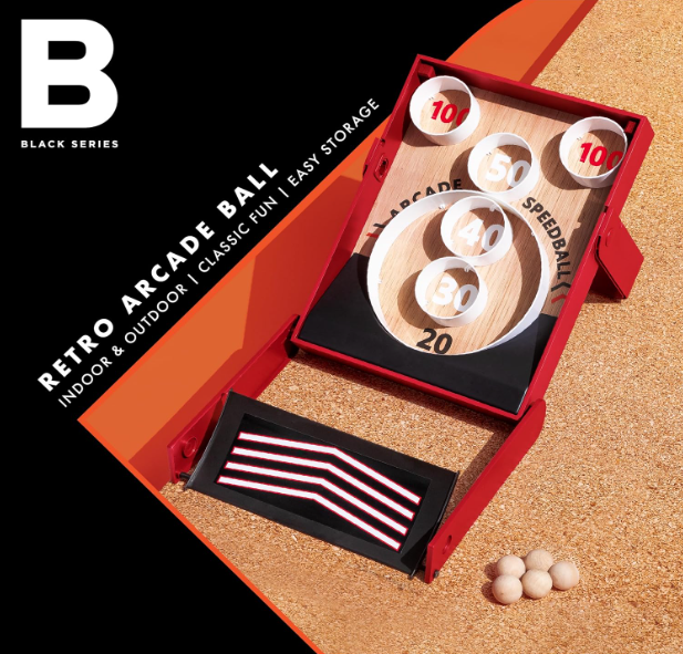 桌上可折疊滾球遊戲 彈彈球 彈板球Black Series Arcade Speedball (aka Skee Ball)