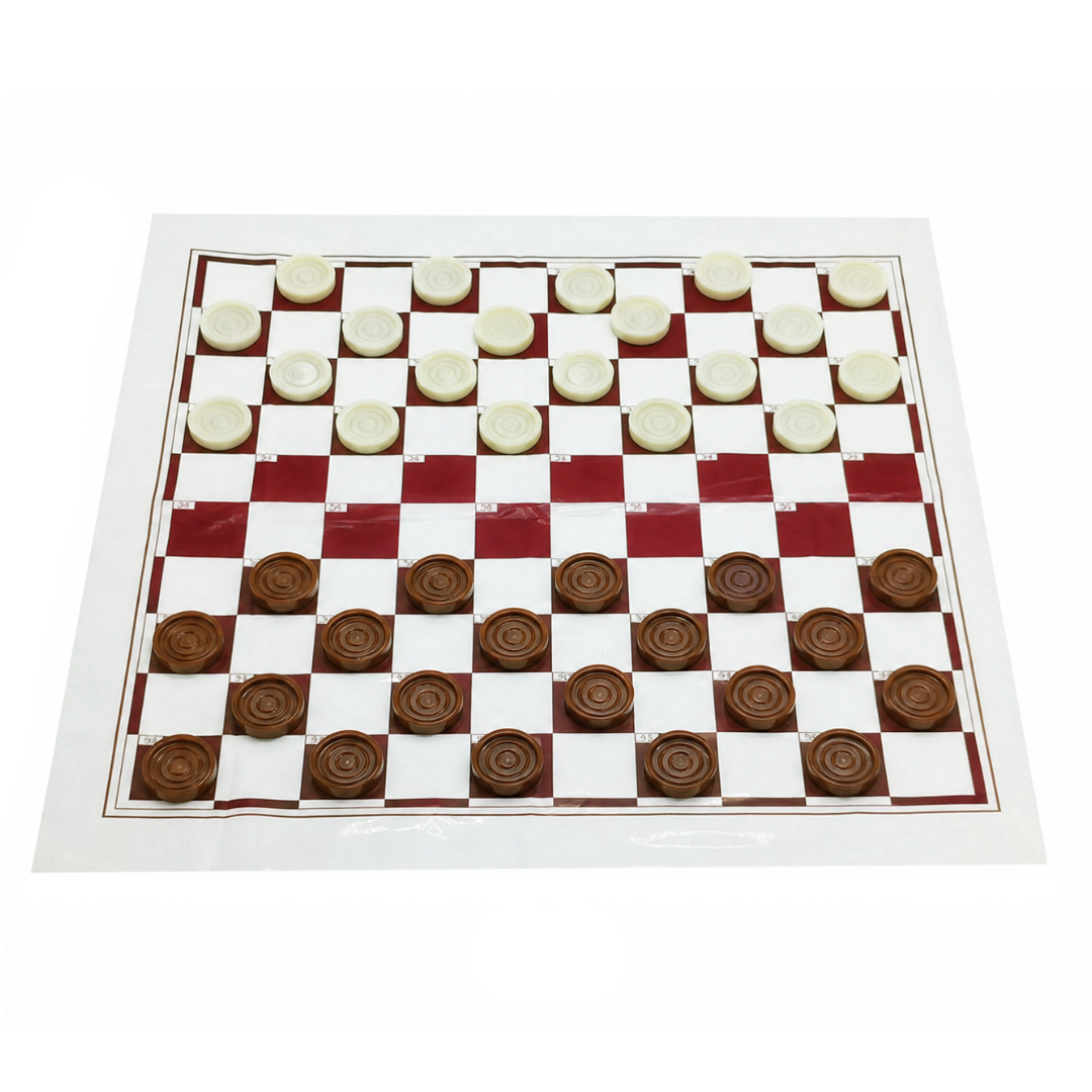 |香港國際跳棋總會| 國際跳棋100格棋盤套裝draughts 連膠盒 適合比賽 培訓