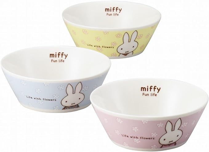 日本 Miffy碗套裝(三個裝)瓷器