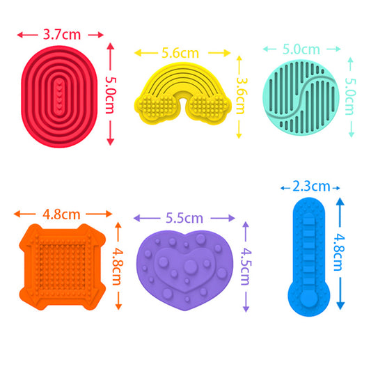 Fidget Toys兒童感官紋理硅膠異形石（6個裝）