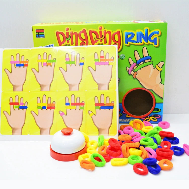 DINGDING RING Children's reaction thinking rubber ring bracelet table game