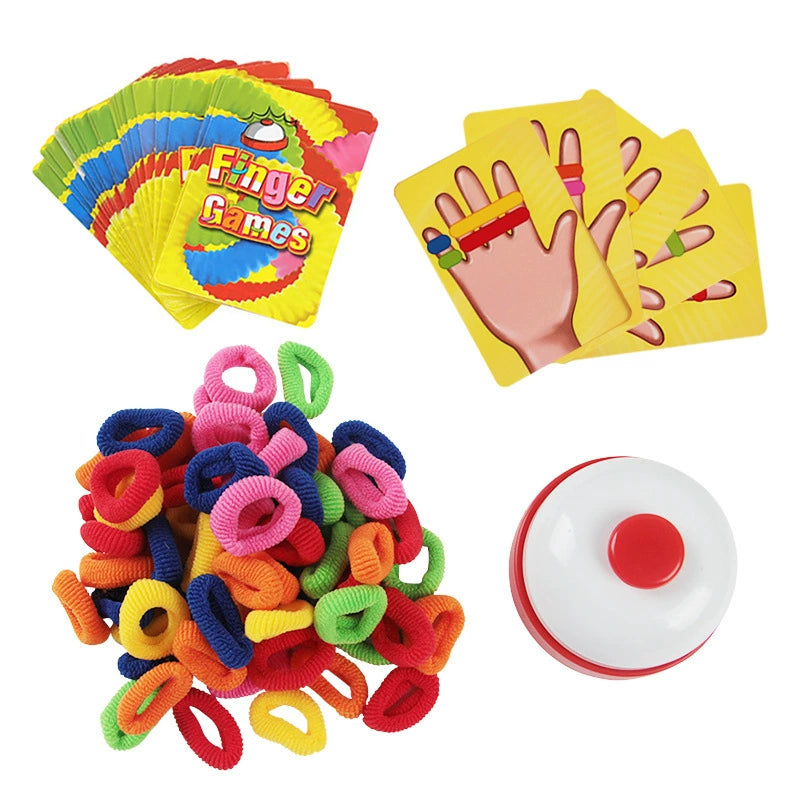 DINGDING RING Children's reaction thinking rubber ring bracelet table game