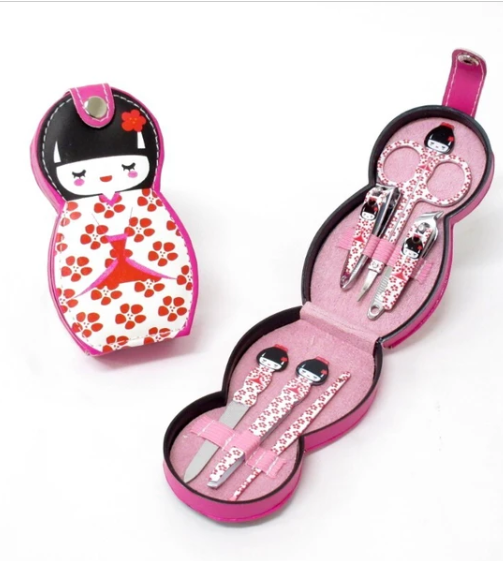 Kimono Kokeshi Nail Clipper Set 和服小芥子指甲刀套裝