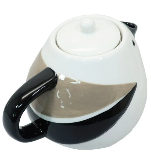 【日本】陶瓷茶具壺和杯子長尾山雀家族 Ceramic Tea Set Pot and Cups Long-tailed Tit Family San Art